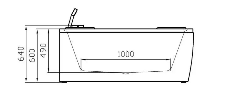 KB706 - Bồn tắm massager cao cấp, chất liệu Acrylic. Kích thước: 1500 x 1500 x 640 (mm)
