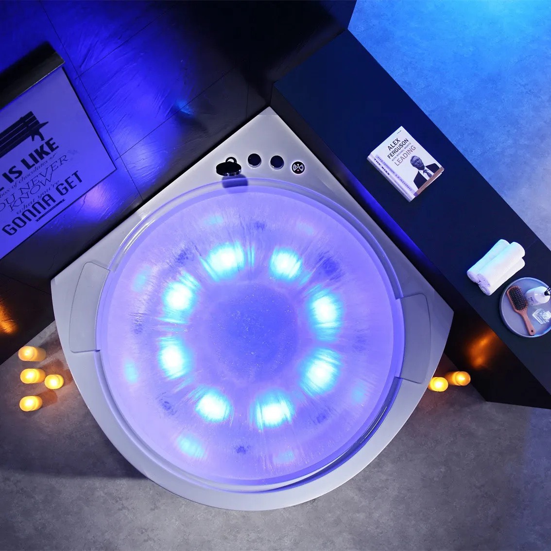 KB706 - Bồn tắm massager cao cấp, chất liệu Acrylic. Kích thước: 1500 x 1500 x 640 (mm)