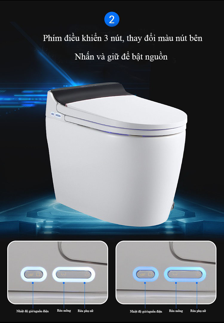 K6915 - Bồn cầu thông minh cao cấp full chức năng,  có két nước