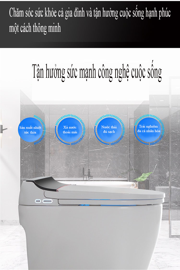 K6915 - Bồn cầu thông minh cao cấp full chức năng,  có két nước