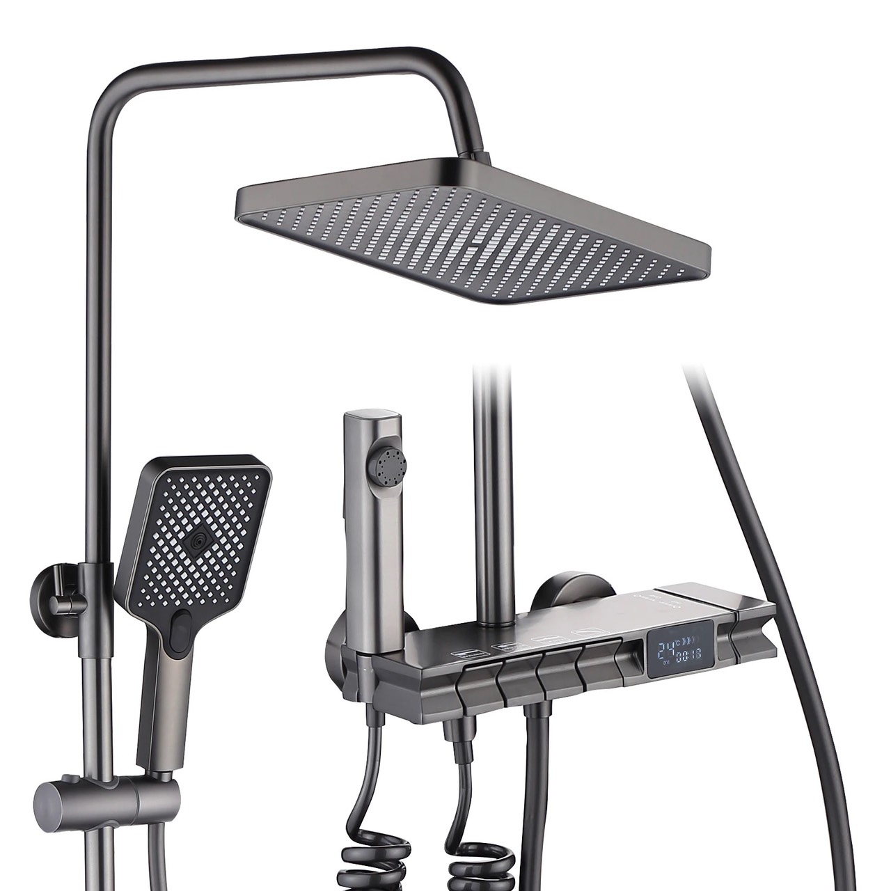 SC73 - Sen cây bàn phím ghi xám, màn hình hiển thị led