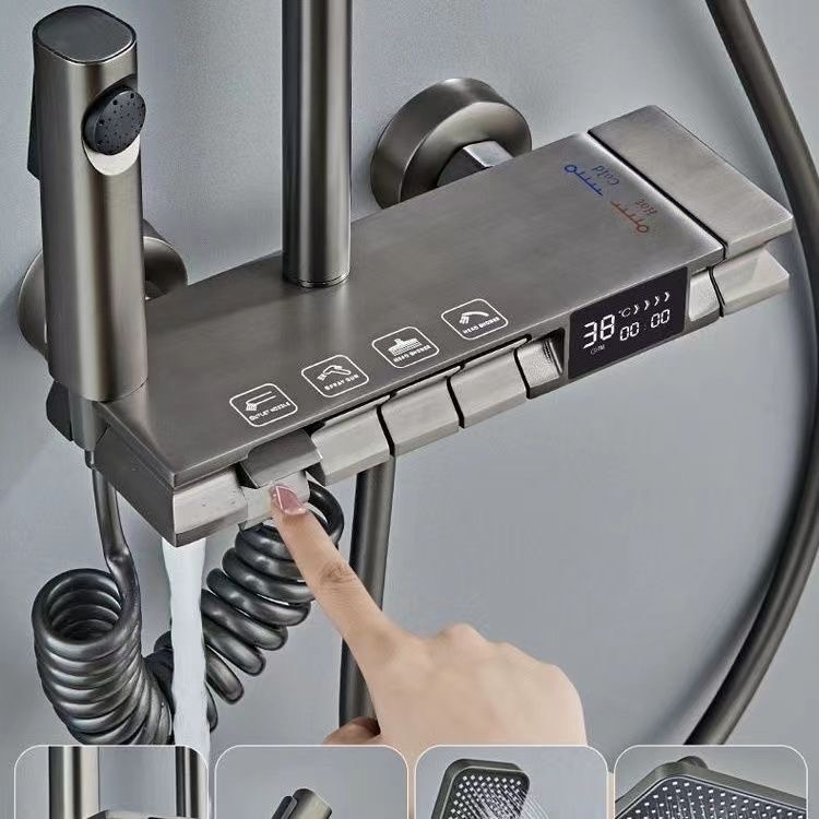 SC73 - Sen cây bàn phím ghi xám, màn hình hiển thị led