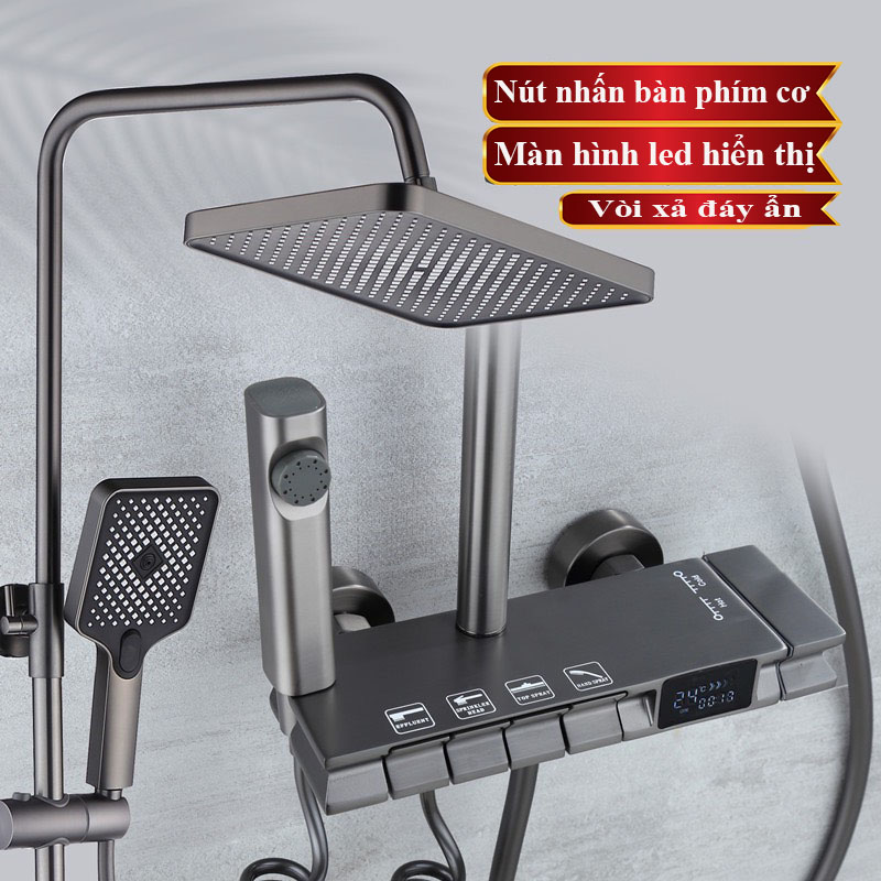 SC73 - Sen cây bàn phím ghi xám, màn hình hiển thị led