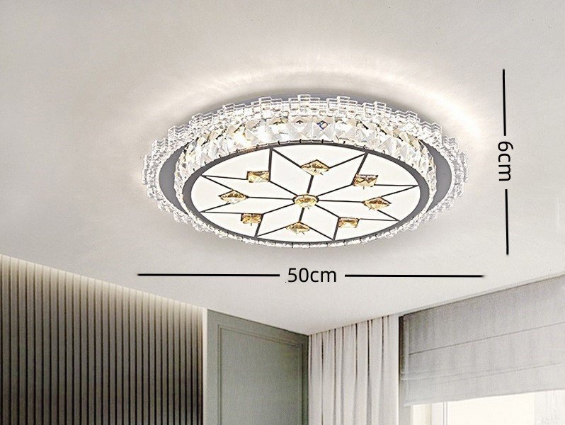 OT001 - Đèn chùm ốp trần cao cấp đường kính 50cm