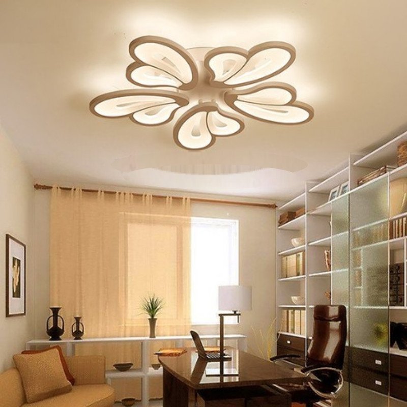 OT006 - 5 - Đèn pha lê ốp trần 5 cánh cao cấp đường kính 60cm