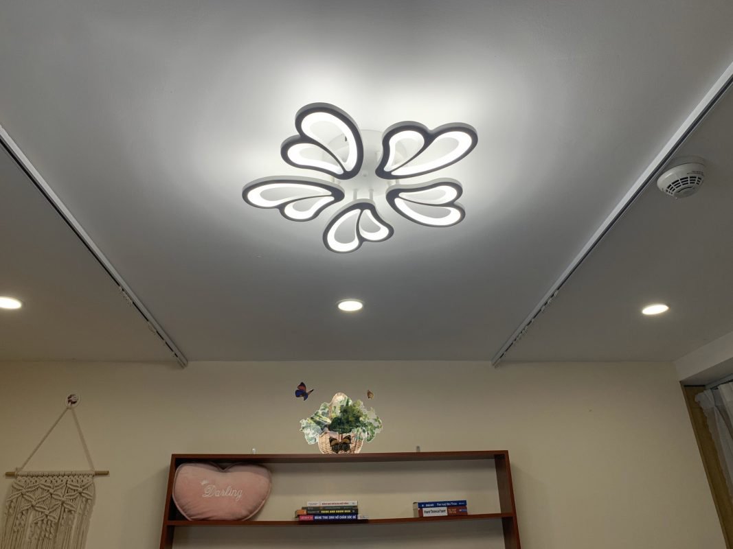 OT006 - 5 - Đèn pha lê ốp trần 5 cánh cao cấp đường kính 60cm