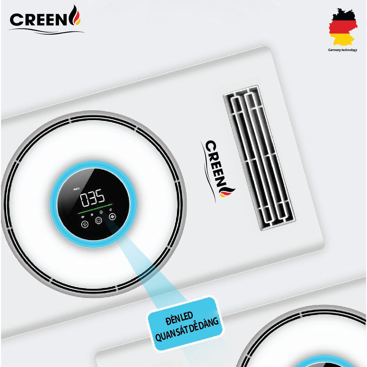 CR01-60 - Đèn sưởi âm trần chức năng 5in1