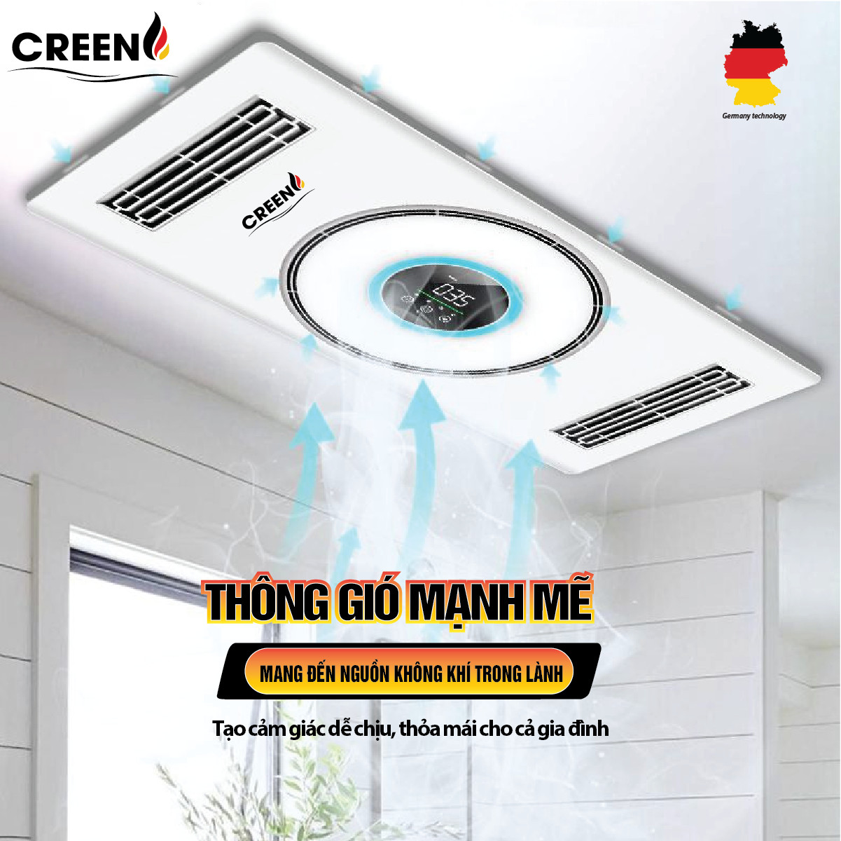 CR01-60 - Đèn sưởi âm trần chức năng 5in1