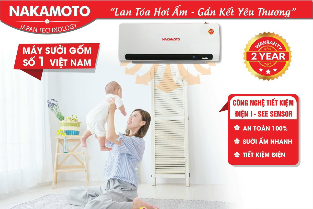 NK09 - Máy sưởi gốm cao cấp