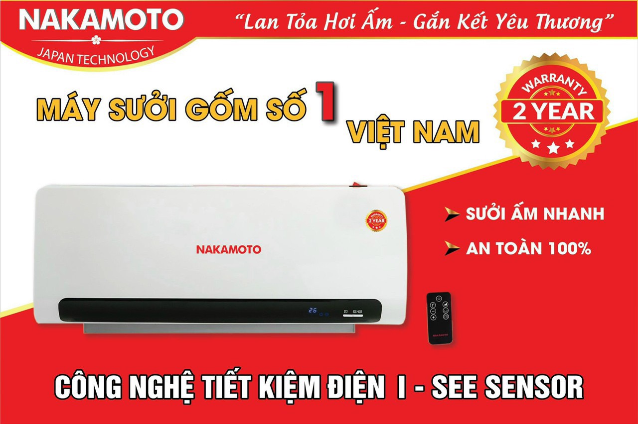 NK09 - Máy sưởi gốm cao cấp