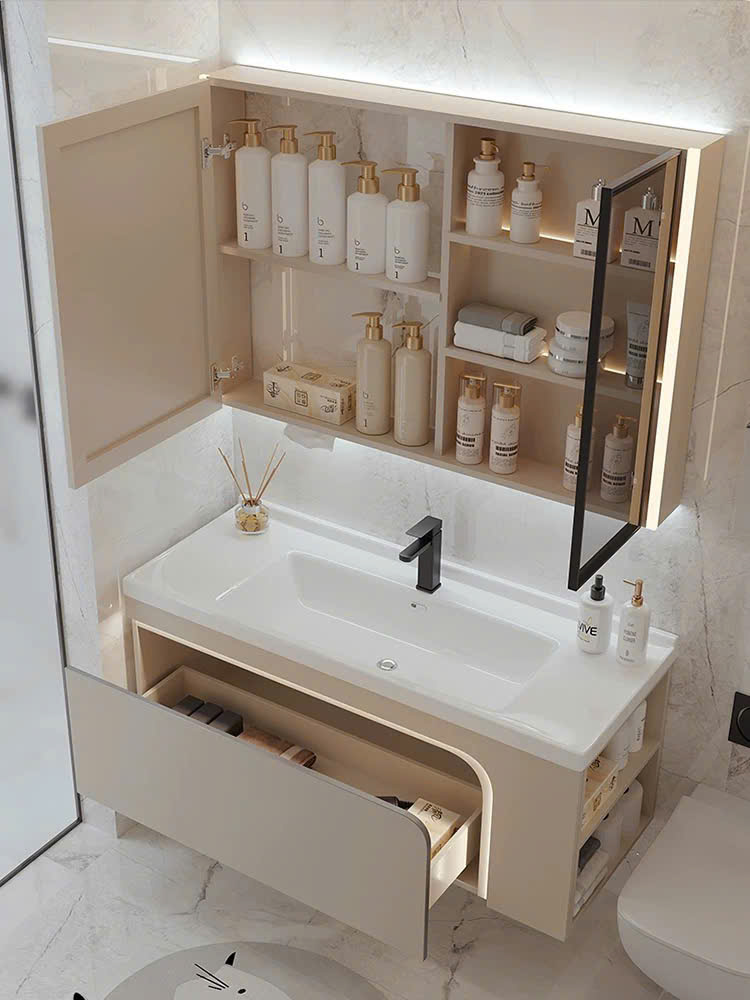 TC01K - Tủ chậu hàng đặt theo yêu cầu, có nhiều KT và màu sắc khác nhau, chất liệu nhựa PVC đặc chịu nước