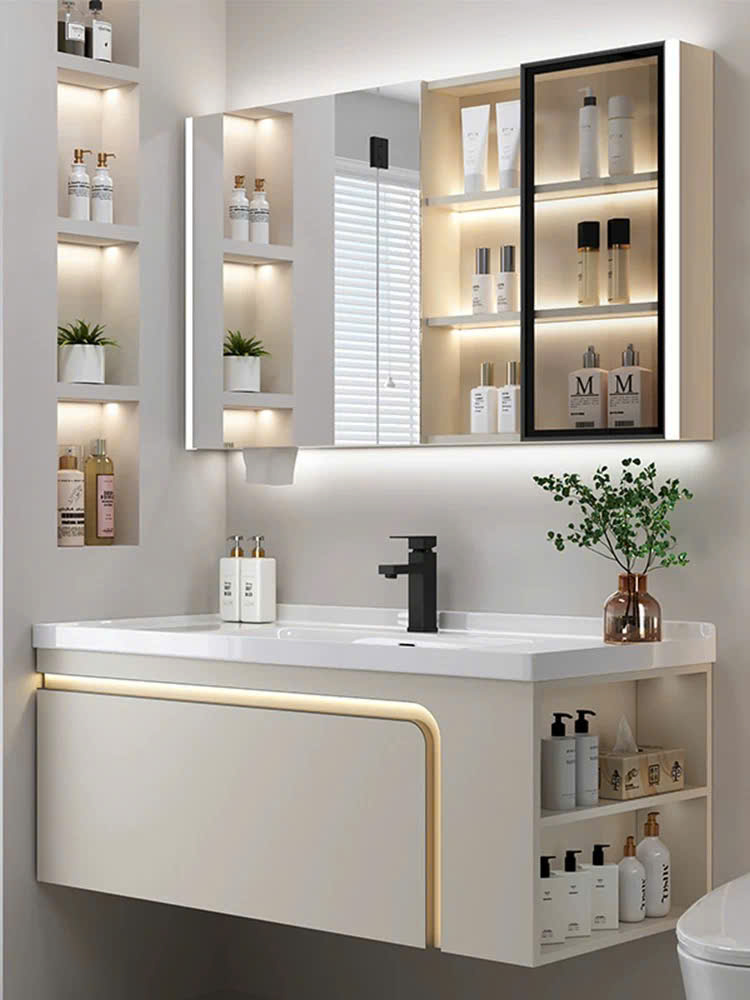 TC01K - Tủ chậu hàng đặt theo yêu cầu, có nhiều KT và màu sắc khác nhau, chất liệu nhựa PVC đặc chịu nước