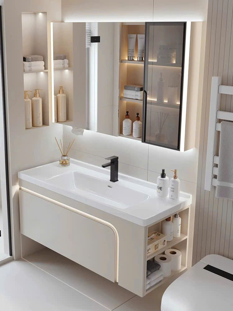 TC01K - Tủ chậu hàng đặt theo yêu cầu, có nhiều KT và màu sắc khác nhau, chất liệu nhựa PVC đặc chịu nước