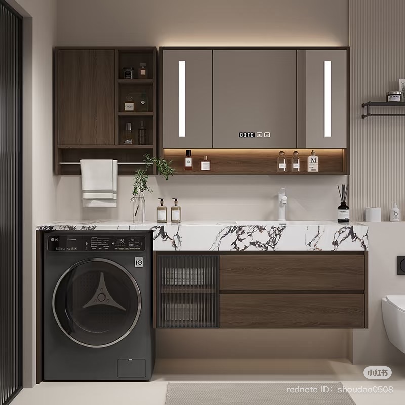 TC22K - Tủ chậu kết hợp máy giặt, nhựa PVC đặc chịu nước, hàng đặt theo yêu cầu, kích thước và màu sắc tùy chọn. LH để được giá tốt: 0975.296.975