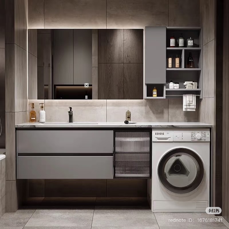 TC24K - Tủ chậu kết hợp máy giặt, nhựa PVC đặc chịu nước, hàng đặt theo yêu cầu, kích thước và màu sắc tùy chọn. LH để được giá tốt: 0975.296.975