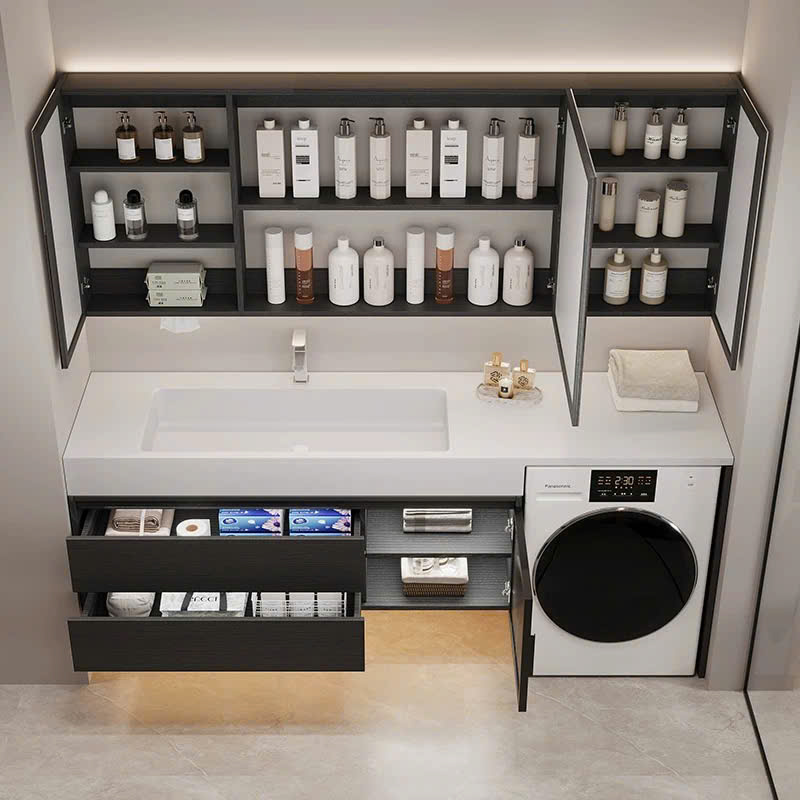 TC22K - Tủ chậu kết hợp máy giặt, nhựa PVC đặc chịu nước, hàng đặt theo yêu cầu, kích thước và màu sắc tùy chọn. LH để được giá tốt: 0975.296.975