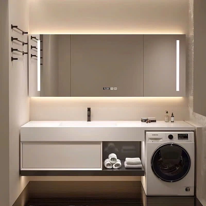 TC23K - Tủ chậu kết hợp máy giặt, nhựa PVC đặc chịu nước, hàng đặt theo yêu cầu, kích thước và màu sắc tùy chọn. LH để được giá tốt: 0975.296.975