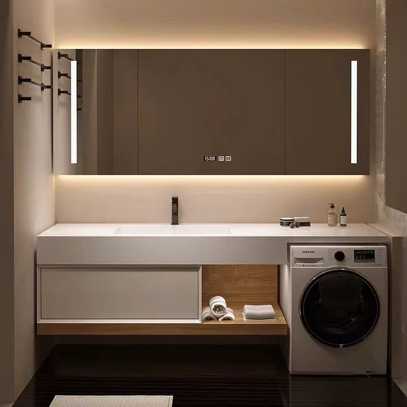 TC23K - Tủ chậu kết hợp máy giặt, nhựa PVC đặc chịu nước, hàng đặt theo yêu cầu, kích thước và màu sắc tùy chọn. LH để được giá tốt: 0975.296.975