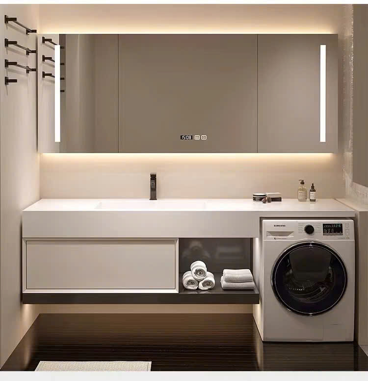 TC23K - Tủ chậu kết hợp máy giặt, nhựa PVC đặc chịu nước, hàng đặt theo yêu cầu, kích thước và màu sắc tùy chọn. LH để được giá tốt: 0975.296.975