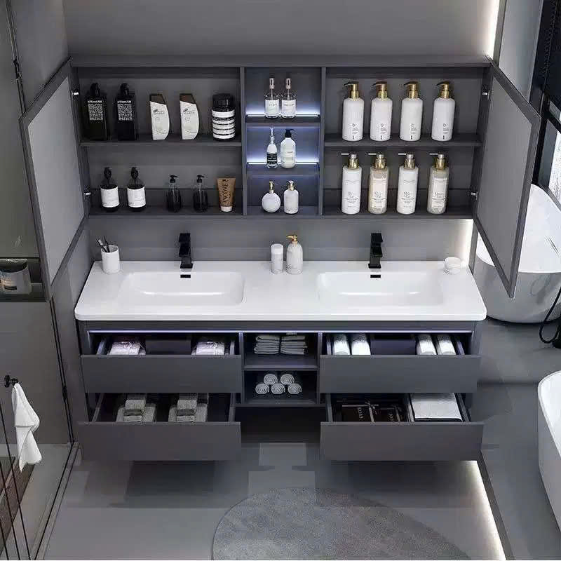 TC38K - Tủ chậu đôi, nhựa PVC chịu nước, hàng đặt theo yêu cầu, kích thước và màu sắc tùy chỉnh. LH để được giá tốt: 0975.296.975