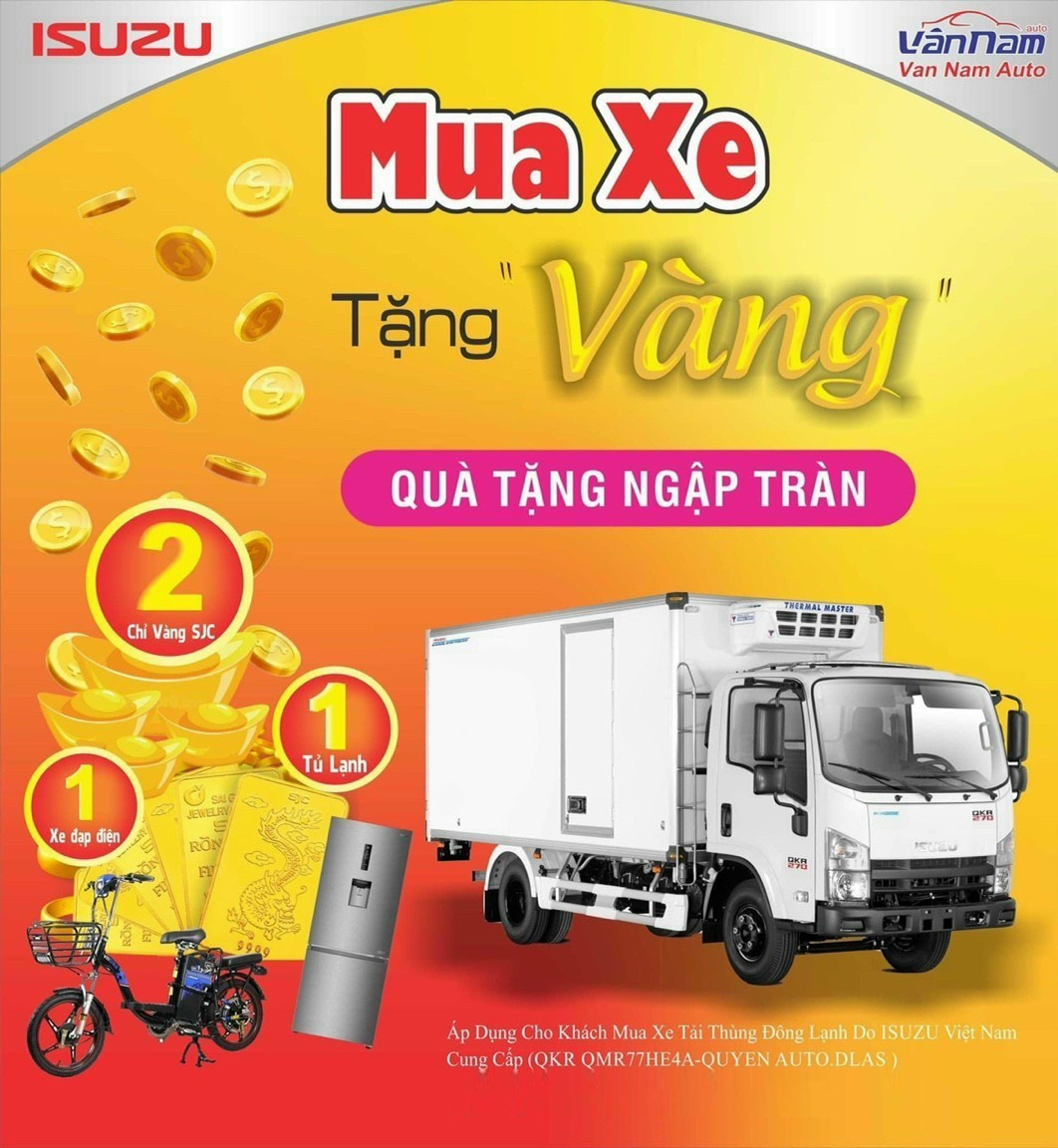 Khuyến Mãi Xe Tải Đông Lạnh 1.9 Tấn tại Isuzu Vân Nam