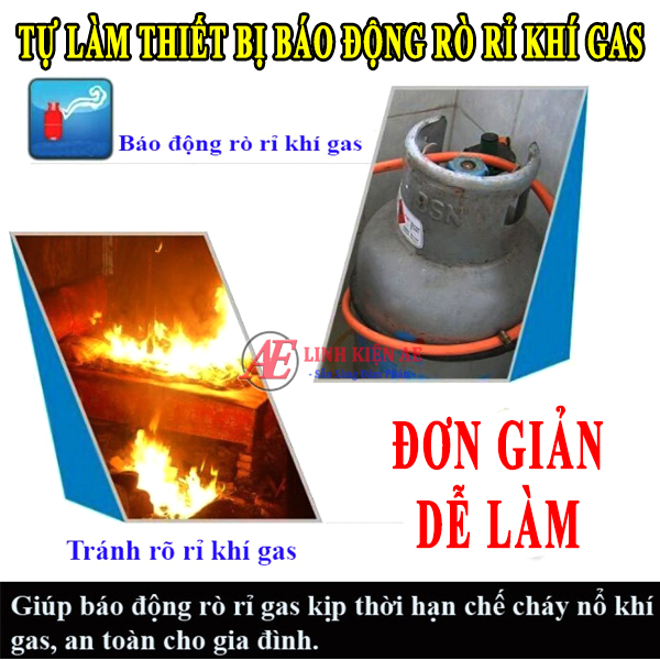 Mạch báo động dò khí GAS sử dụng VĐK 8051 + Module MQ2