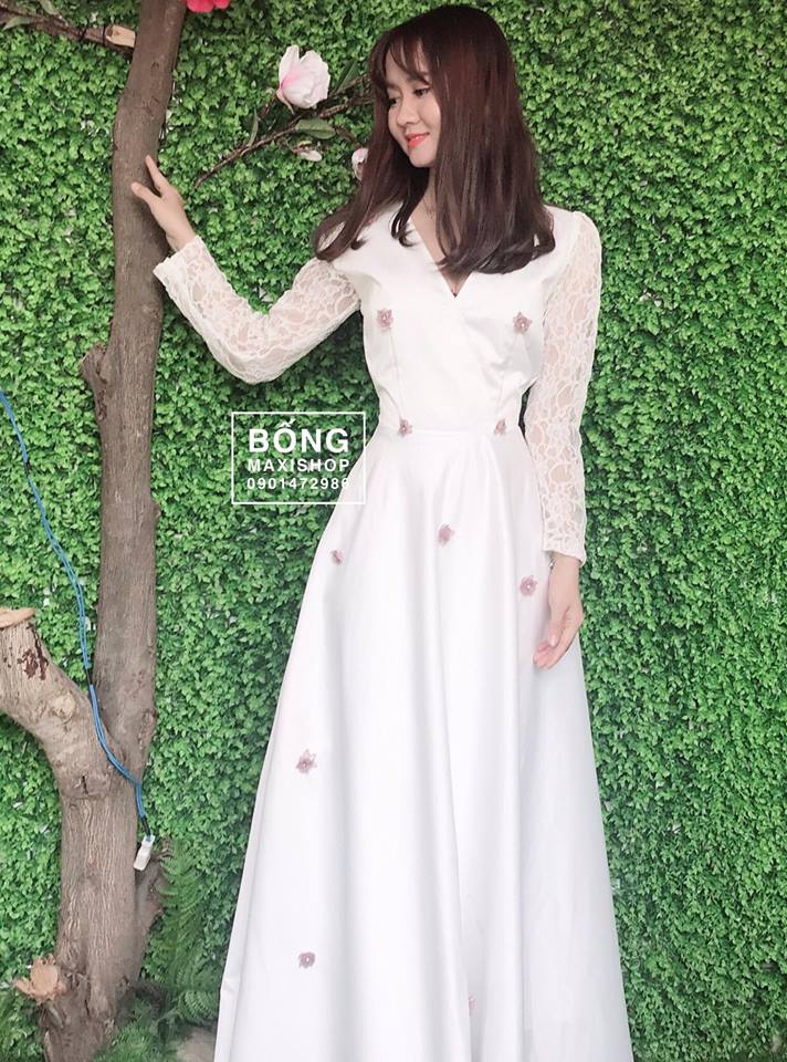 Đón xuân với đầm maxi trang nhã 2019