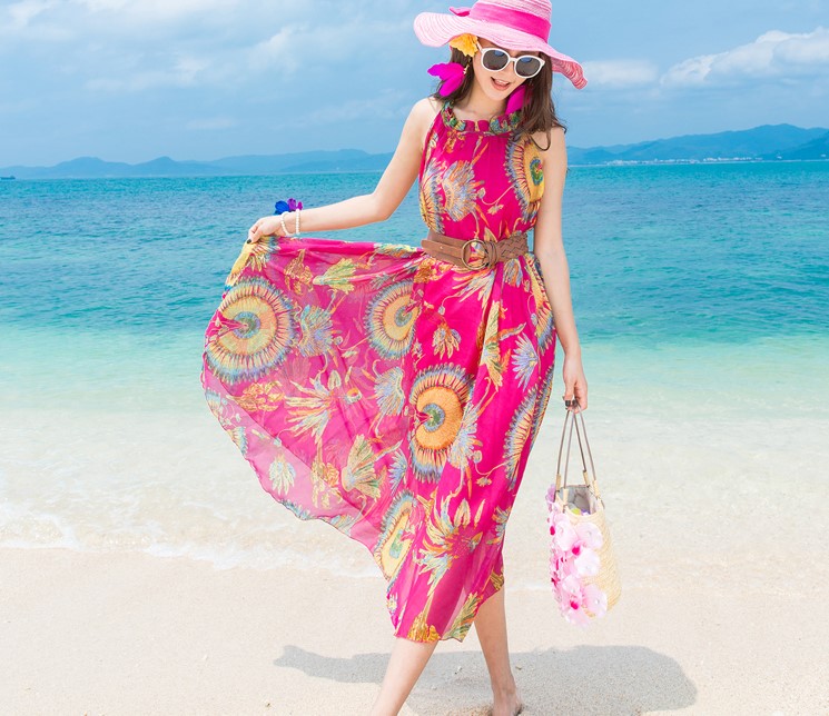Váy maxi dịu dàng nữ tính dạo phố xuân