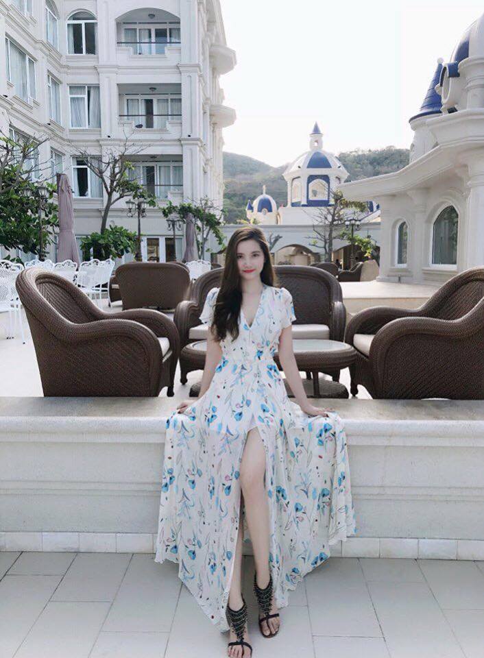 ĐẦM MAXI 2 DÂY CỔ V LY SÚP