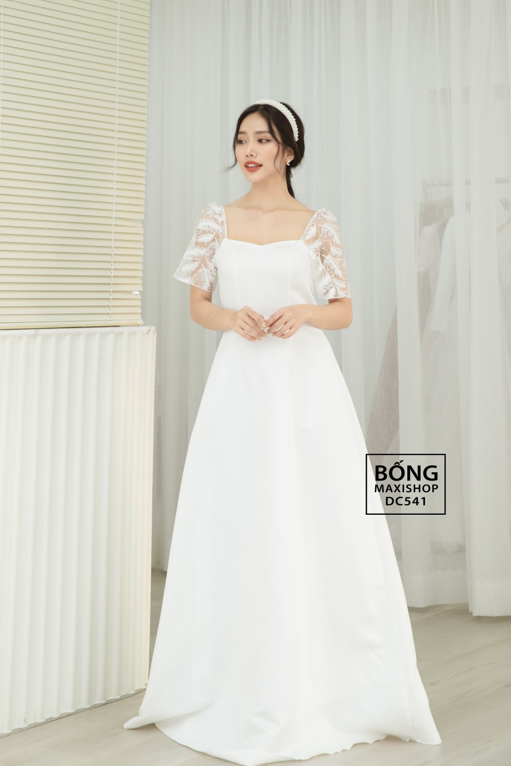 Váy cưới xòe dáng chữ A áo quây kiểu corset lệch vai mẫu áo đi bàn dạ hội  đám cưới kiểu công chúa 112 | Lazada.vn