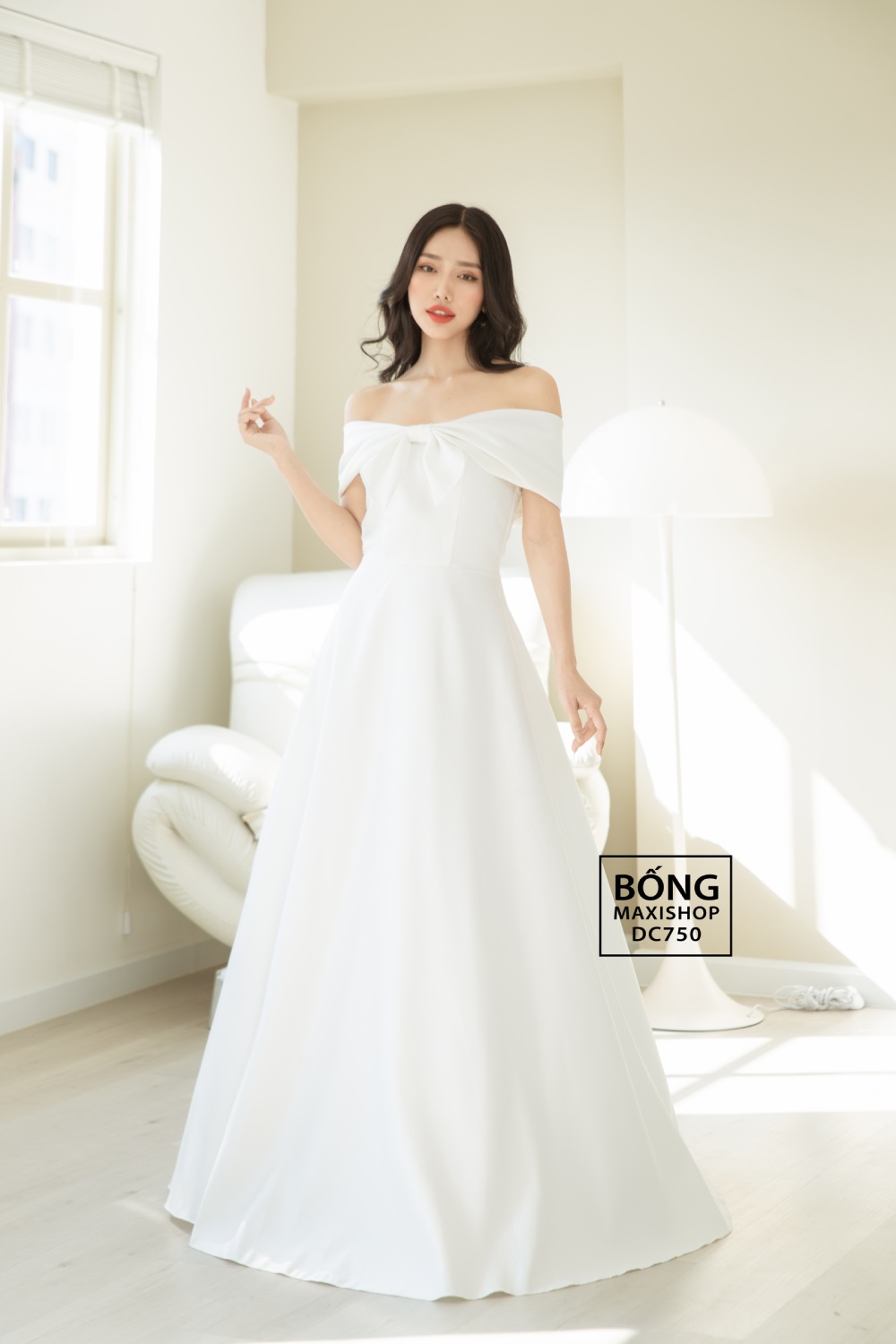 Váy công chúa tay nơ trễ vai xoè 3 tầng chất voan tơ màu trắng, đầm  babydoll nữ đi chơi dự tiệc đám cưới kỷ yếu hàn quốc AMEE2 STORE | Lazada.vn