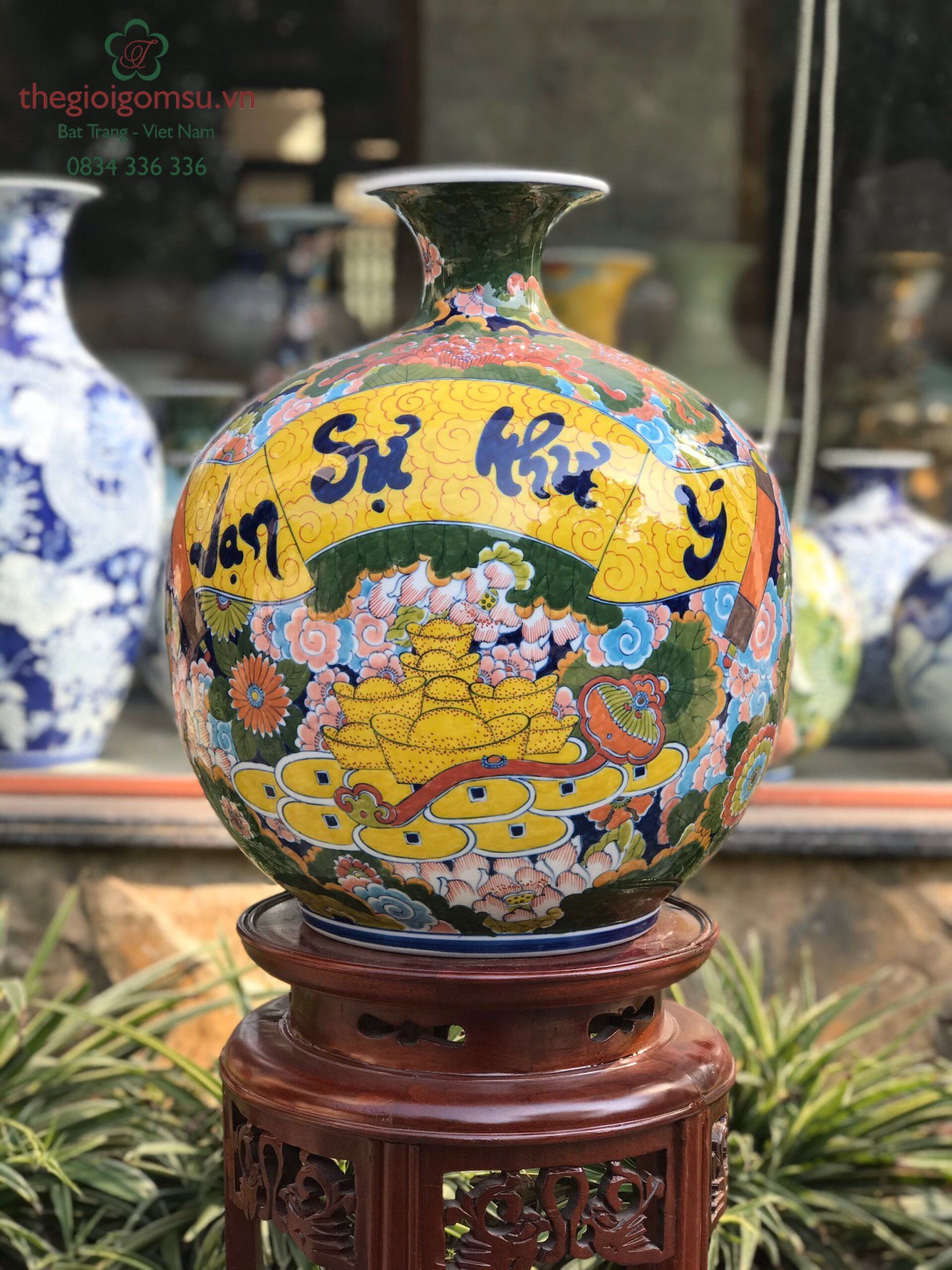 Bình hút tài lộc vàng đại cát " công thành danh toại- Vạn sự như ý"