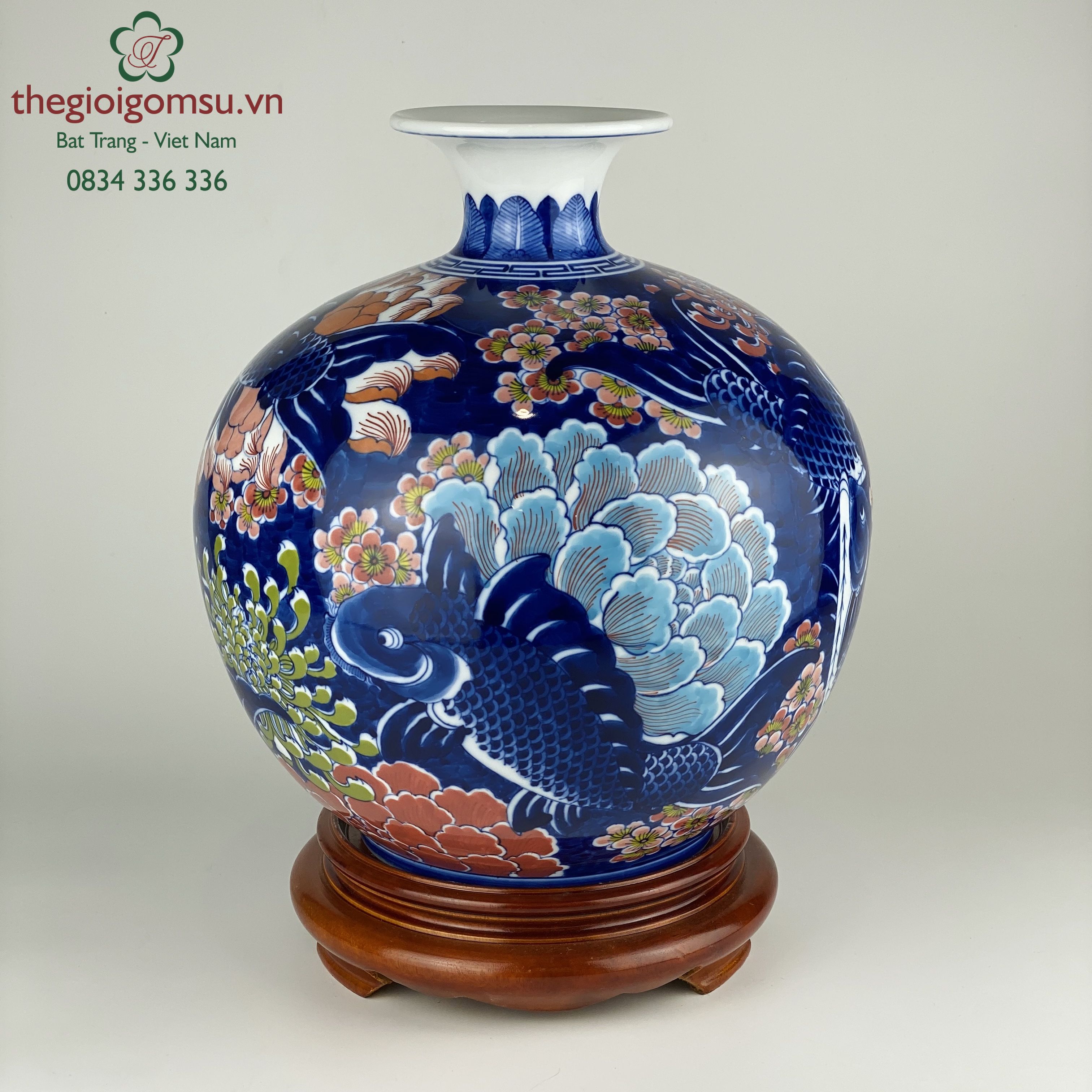 Bình hút tài lộc " Cá chép chữ lộc"