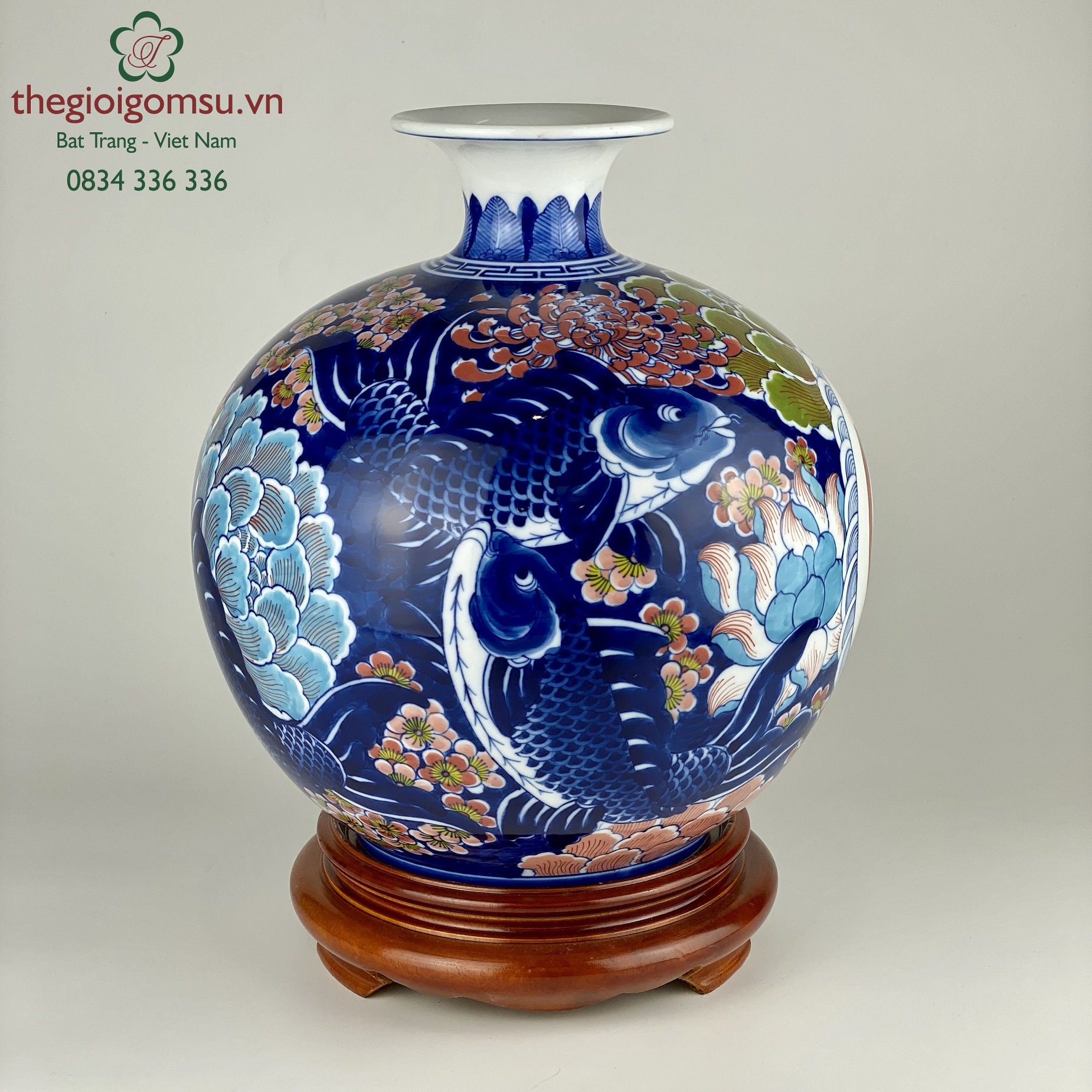 Bình hút tài lộc " Cá chép chữ lộc"