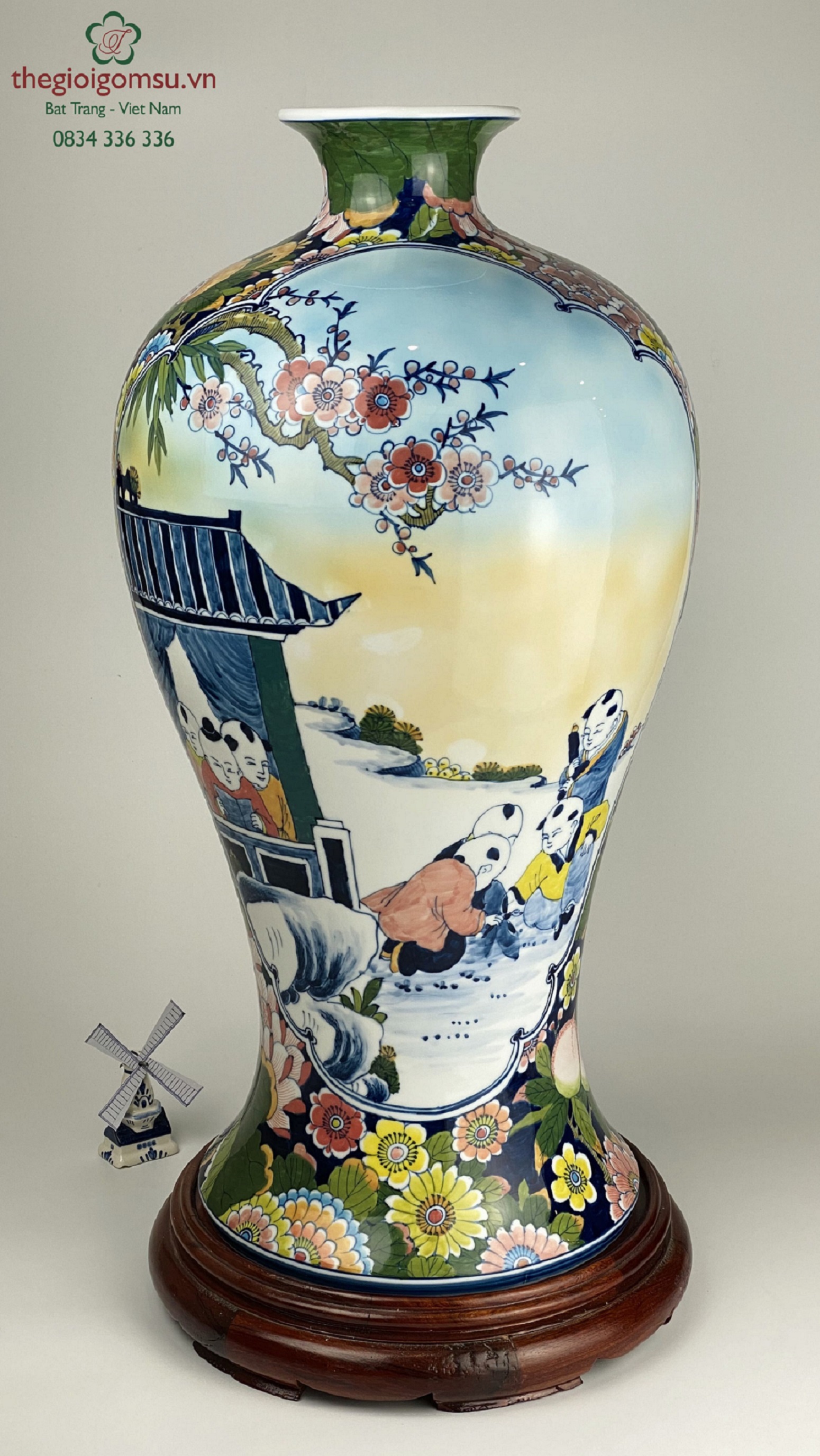 Mai bình tích lộc nhị cảnh bách nhi bách phúc