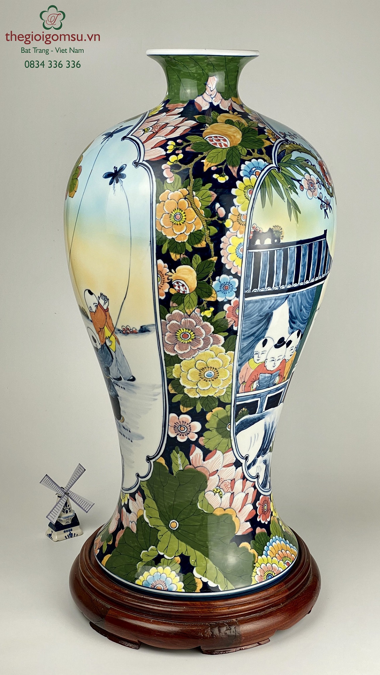 Mai bình tích lộc nhị cảnh bách nhi bách phúc