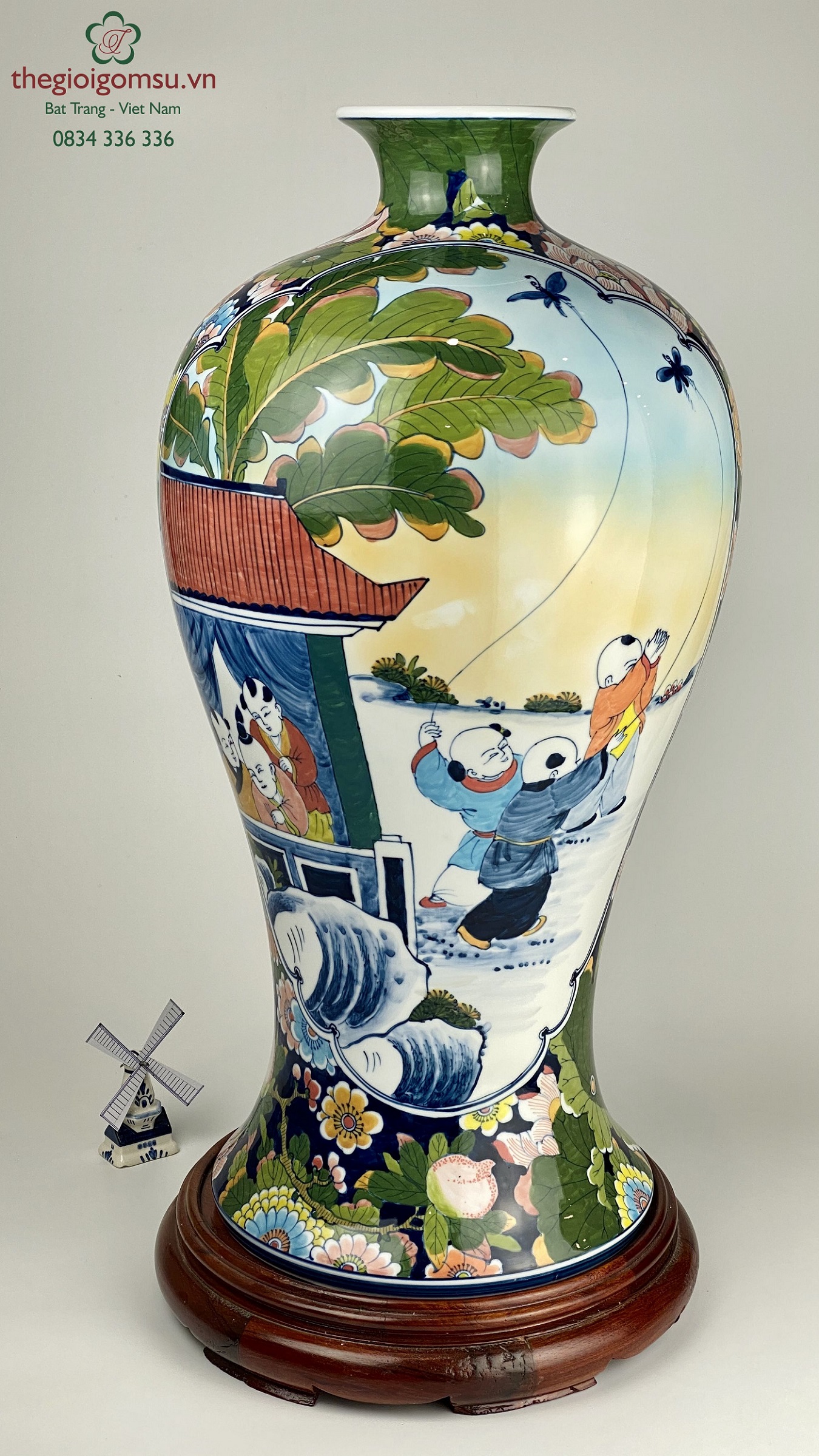 Mai bình tích lộc nhị cảnh bách nhi bách phúc