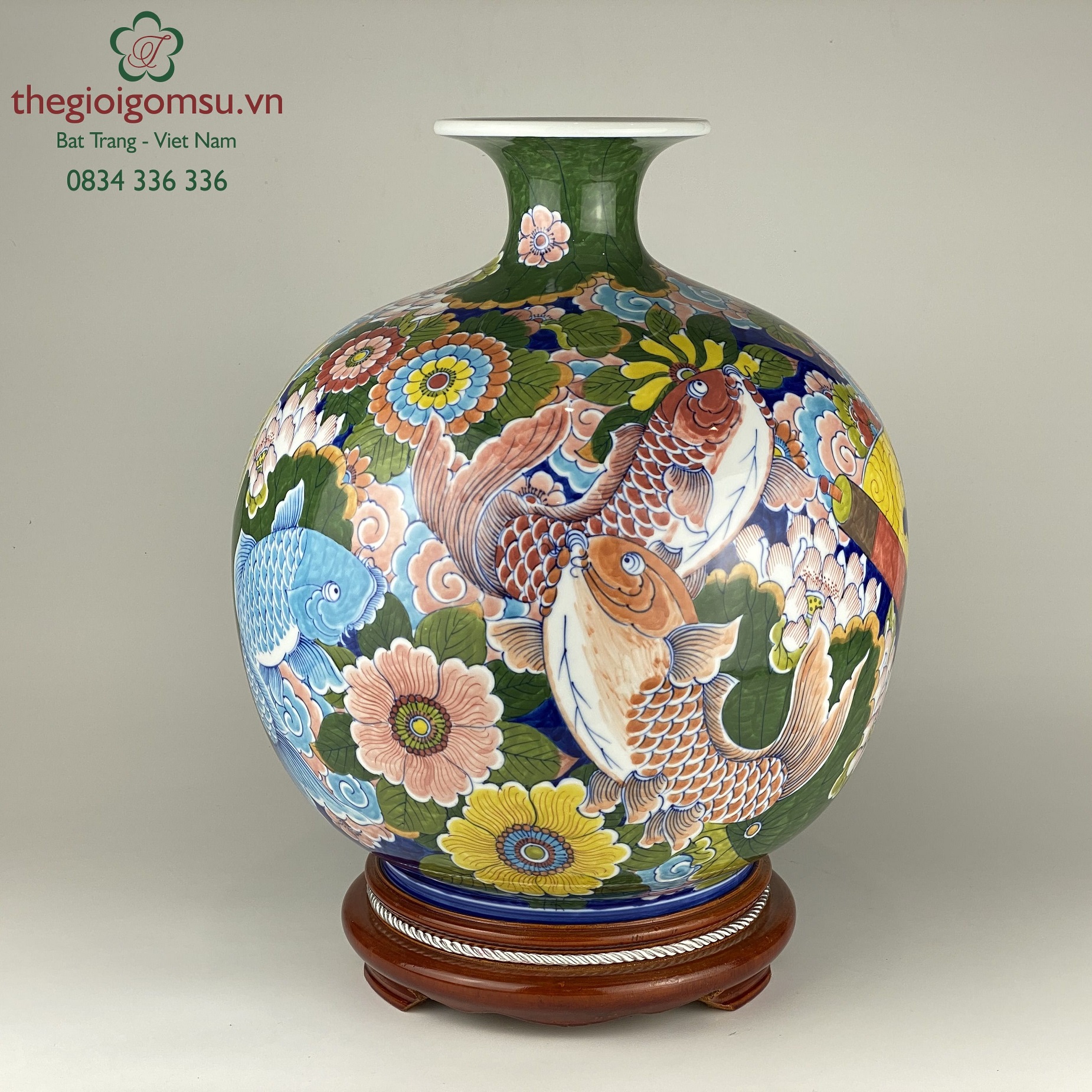 Bình hút tài lộc cá chép "Vạn sự như ý "