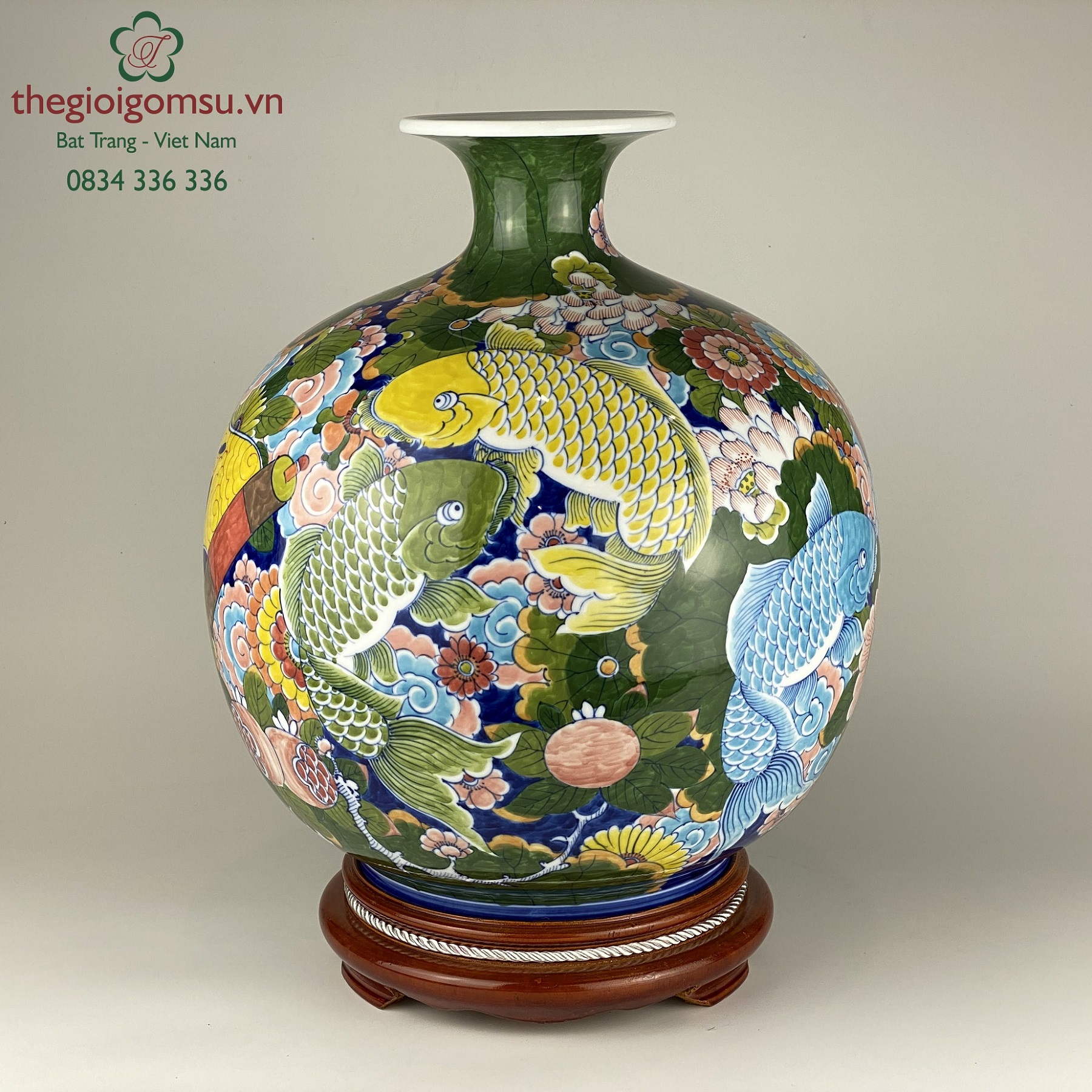 Bình hút tài lộc cá chép "Vạn sự như ý "