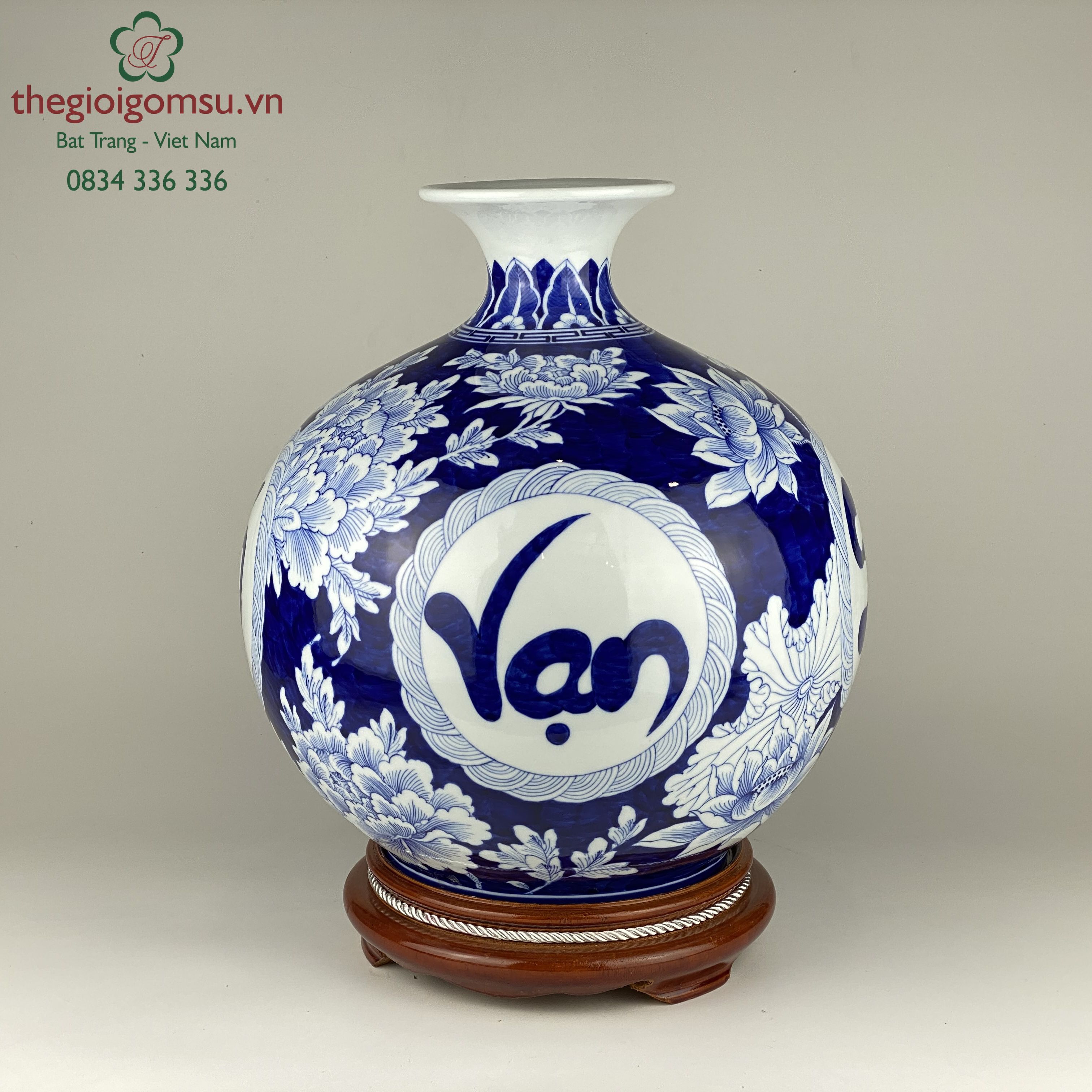 Bình hút tài lộc  "Vạn Sự Như Ý" xanh ngọc bích