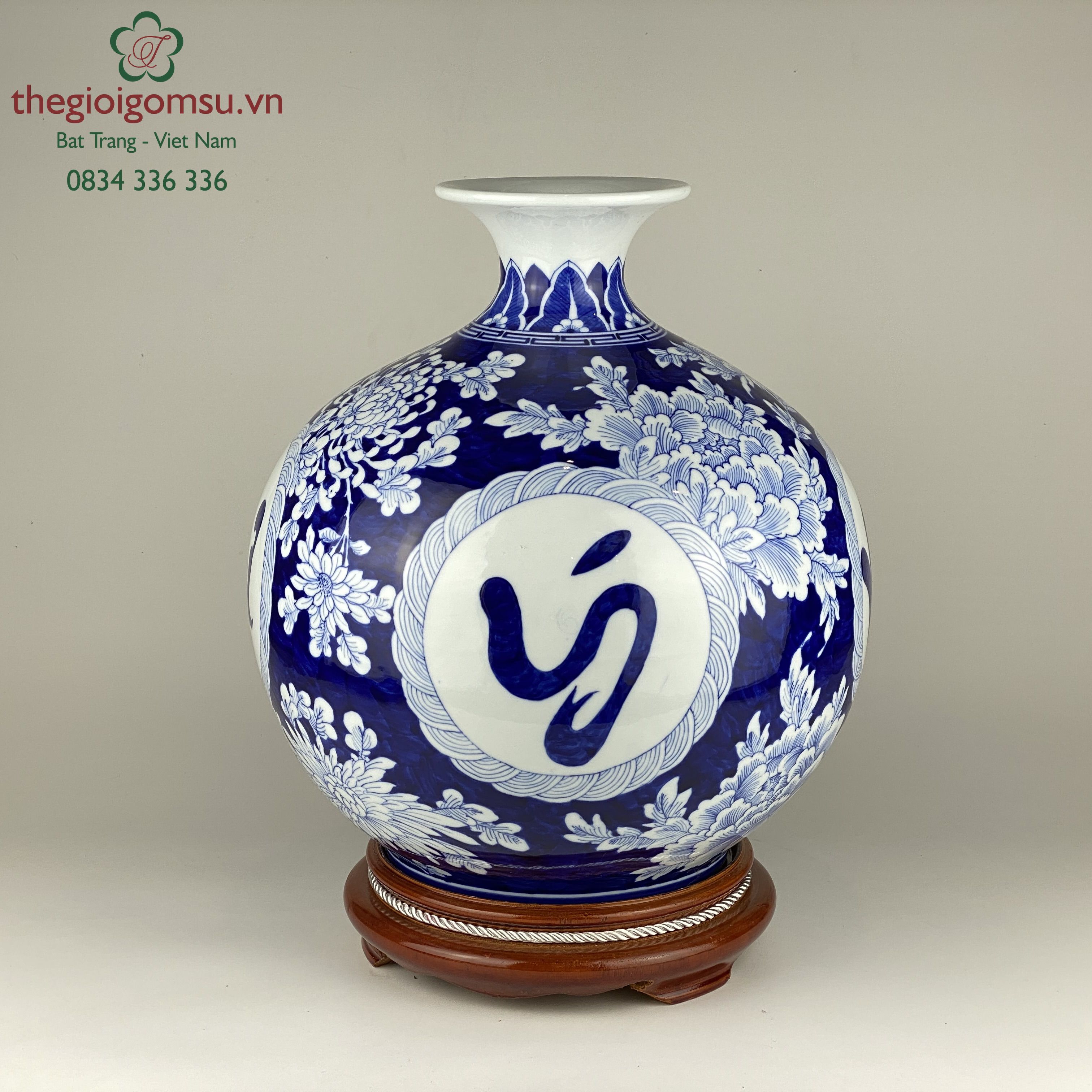 Bình hút tài lộc  "Vạn Sự Như Ý" xanh ngọc bích