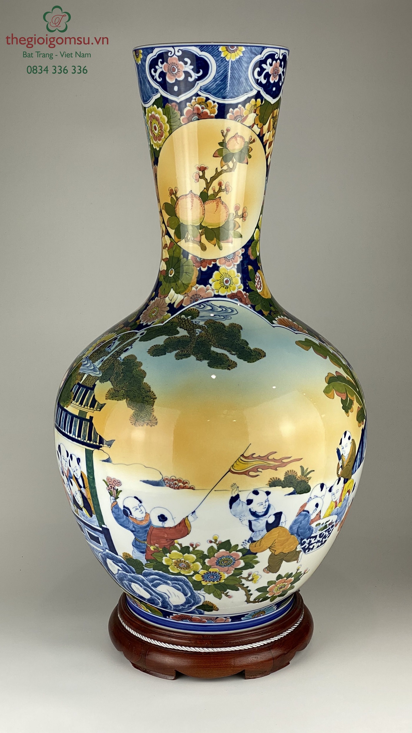 Bình Tỏi phong thủy nhị cảnh bách nhi bách phúc