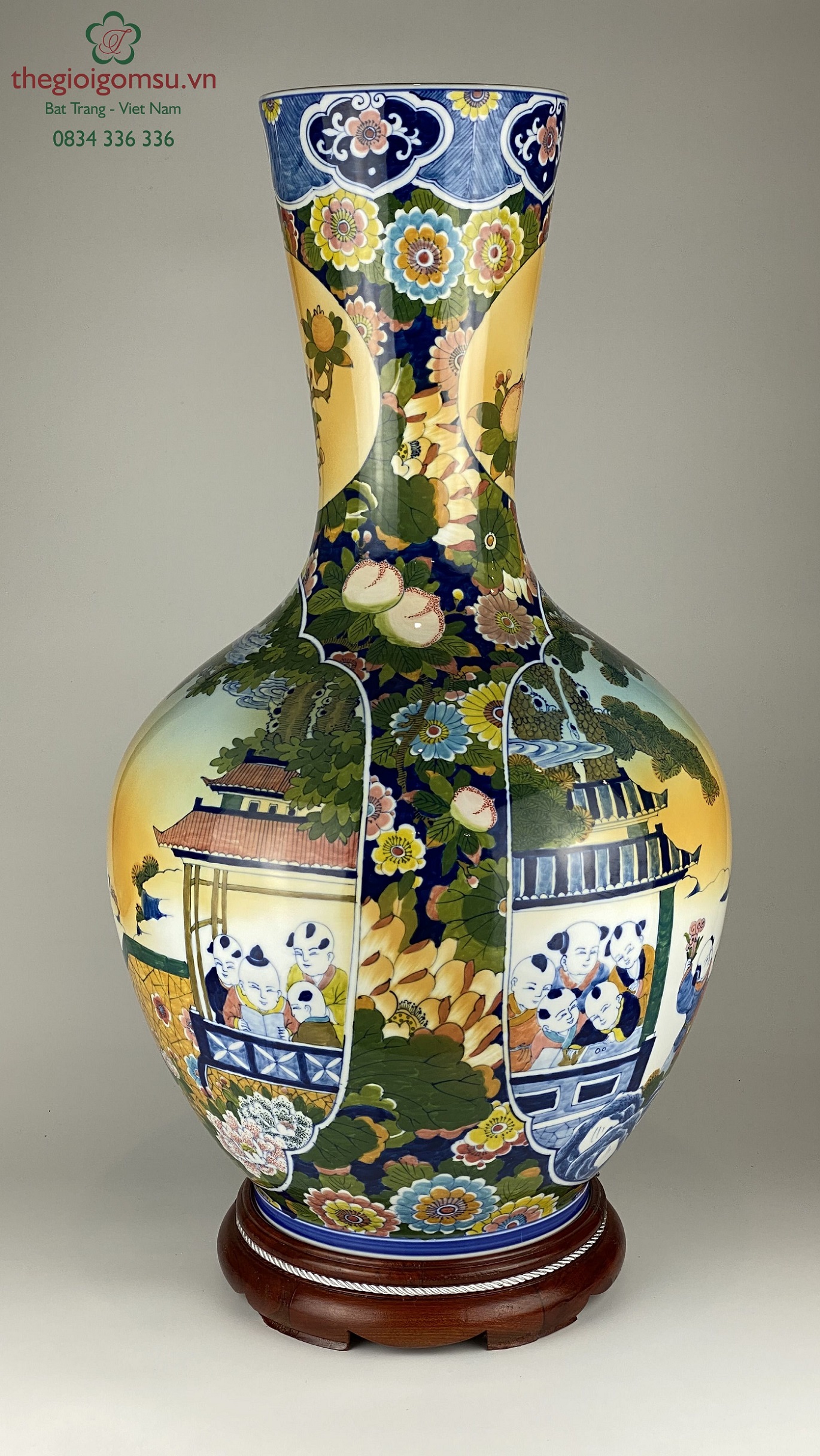 Bình Tỏi phong thủy nhị cảnh bách nhi bách phúc