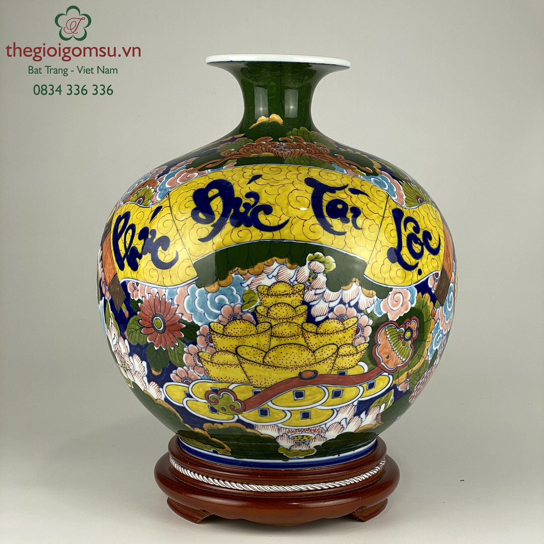 Bình hút tài lộc "Phước đức tài lộc" 2