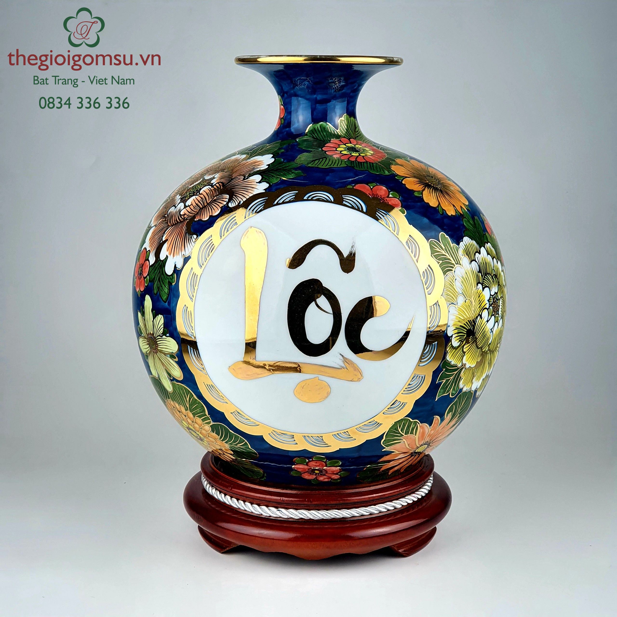 Bình hút tài lộc "Chữ Lộc in logo ngân hàng" vẽ vàng