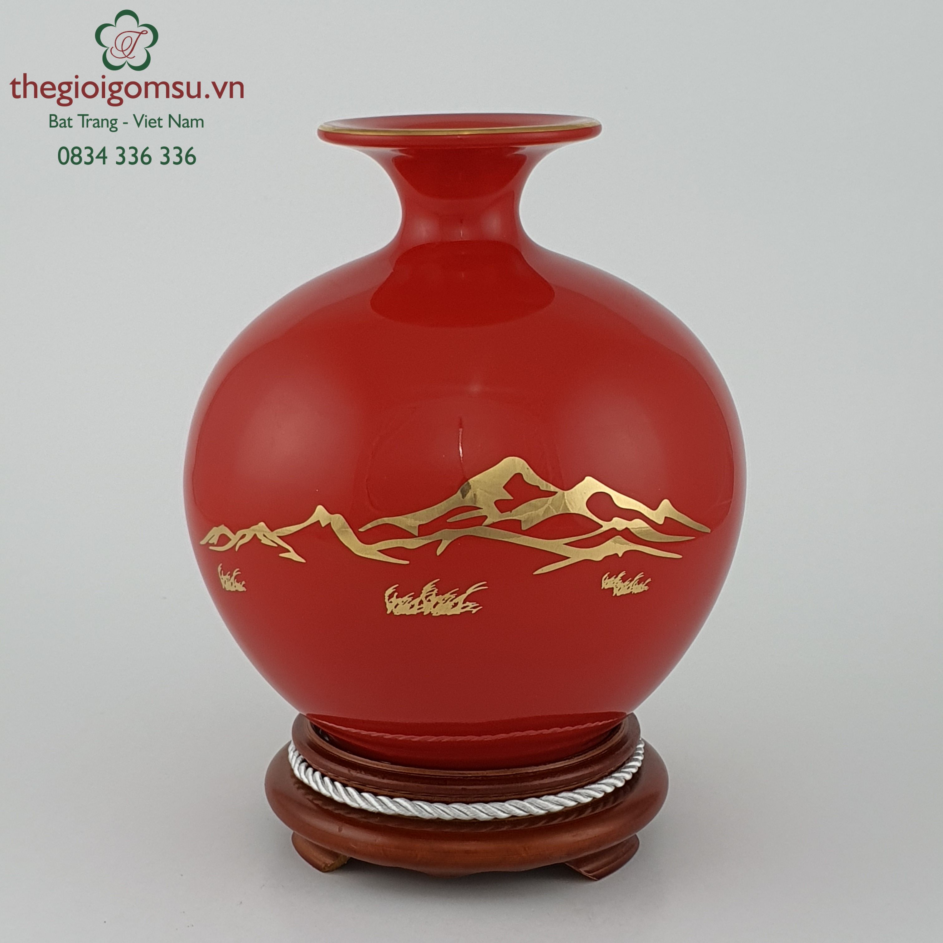  Bình hút tài lộc huyết dụ "Mã đáo thành công" can vàng