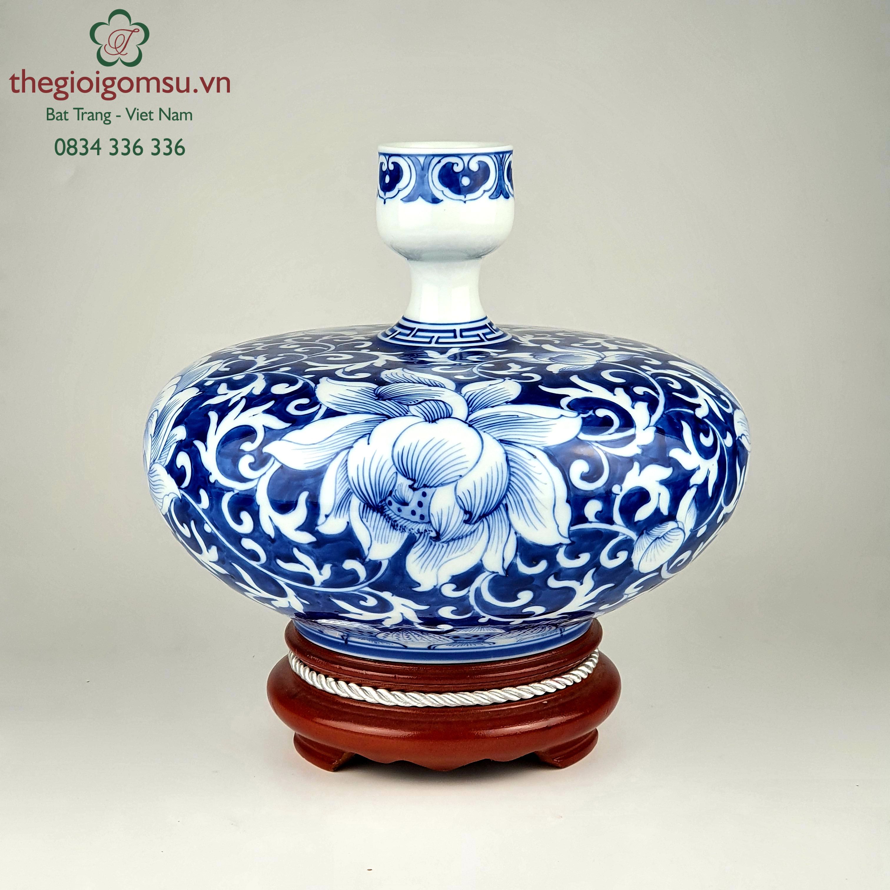 Bình Hút Lộc Vuốt Tay Gốm  Sứ Bát Tràng