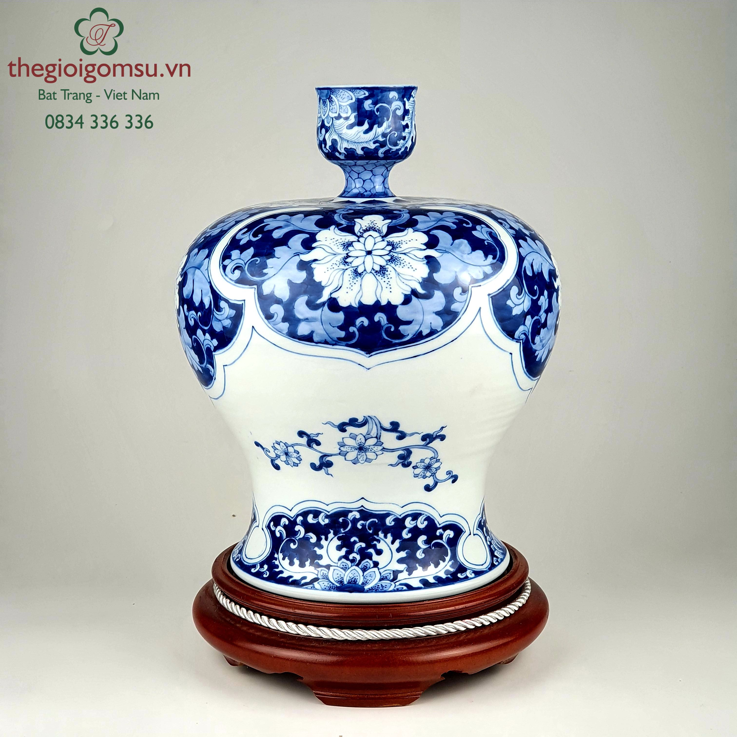 Mai Bình tích Lộc Vuốt Tay Hoa Văn Nhẹ Nhàng