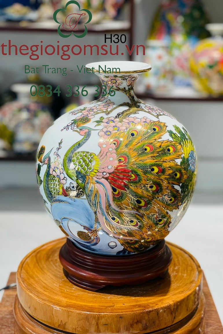 Bình hút Tài Lộc Công Thành Danh Toại vẽ vàng kim