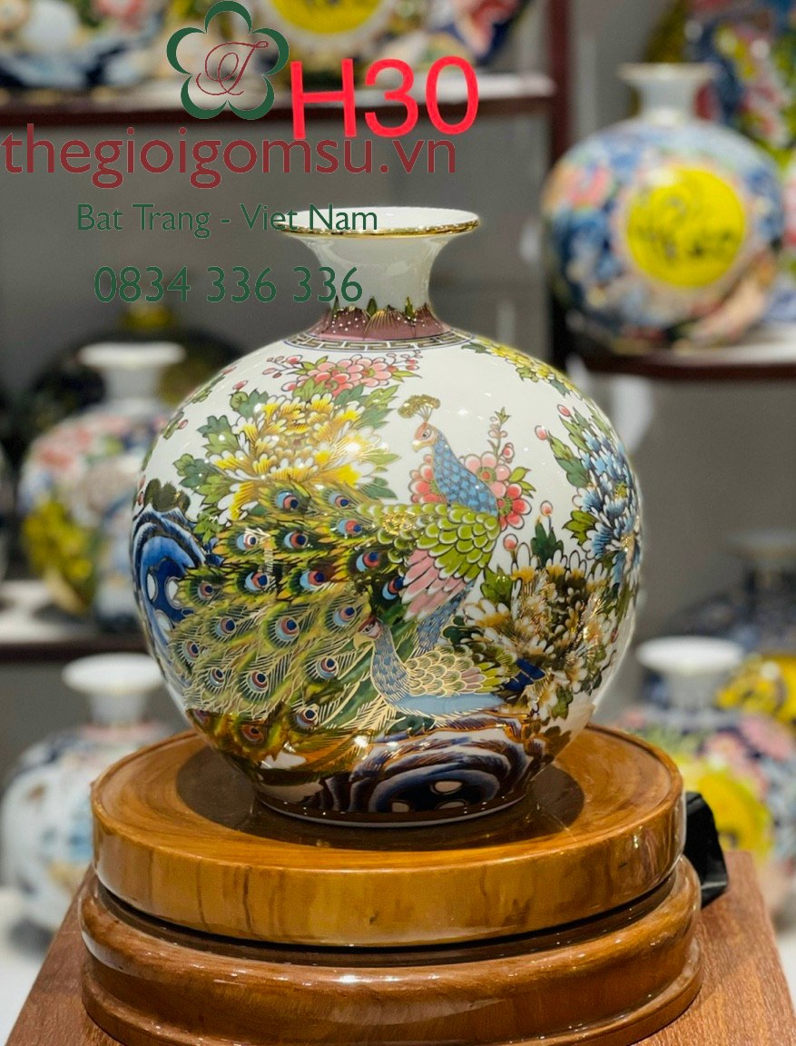 Bình hút Tài Lộc Công Thành Danh Toại vẽ vàng kim